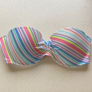 Victoria Secret strapless bikini top stripped size 32D